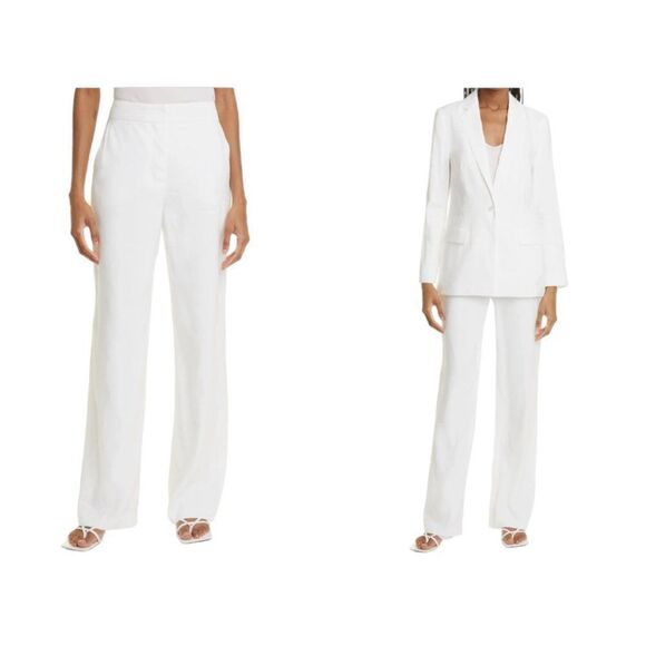 Judith & Charles White Quinn Linen Blend Pants Size 4 NWOT